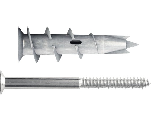 Gipskartondübel Tox Spiral Plus 37-4 + Schraube, 50 Stück Cheville à expansion métallique avec vis
