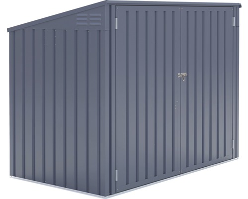 Cache-poubelle WESTMANN pour 2 poubelles avec ressorts pneumatiques 172 x 100 x 131 cm anthracite