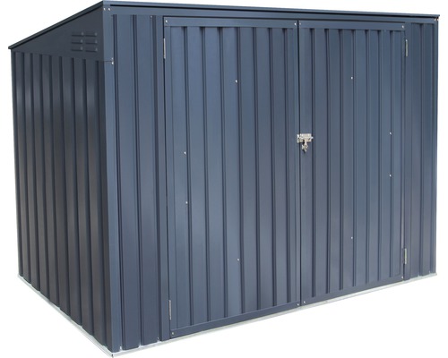 Cache-poubelle WESTMANN pour 3 poubelles avec ressorts pneumatiques 235 x 100 x 131 cm anthracite