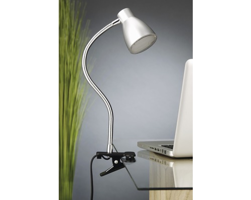 Lampe de bureau à pince LED 1x3W couleur titane 26.5 cm