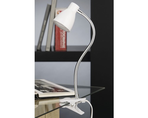 Lampe de bureau à pince LED 1x3W blanche 26.5 cm