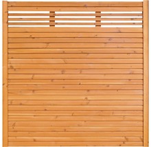 Panneau de clôture en bois avec planches et lattes horizontales