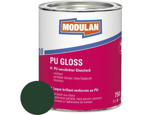 Laque MODULAN 6100 PU Gloss 750 ml RAL 6005 vert mousse 750 ml