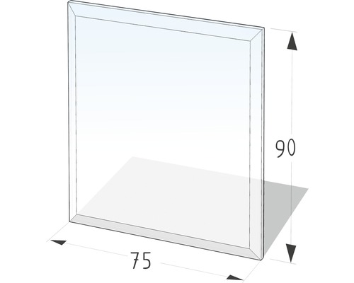 Funkenschutzplatte Glas 90x75 cm