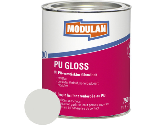 Laque MODULAN 6100 PU Gloss 750 ml RAL 7035 gris clair 750 ml