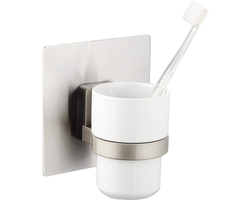 Support mural pour brosse à dents avec brosse à dents