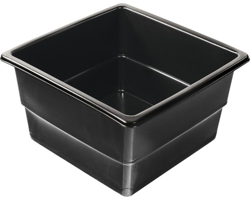 Bassin préfabriqué bac PE HEISSER env. 79 x 79 x 45 cm, env. 220 l, mini bassin Cuve à mortier carrée en plastique