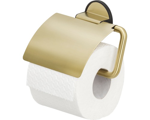 Toilettenpapierhalter TIGER Tune mit Deckel Messing
