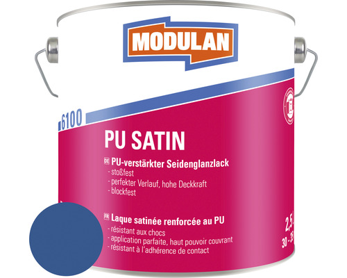 MODULAN 6100 PU Satin Lack RAL 5010 enzianblau 750 ml