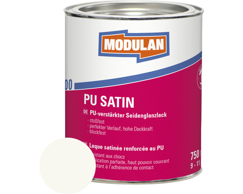 Laque MODULAN 6100 PU satin RAL 9016 blanc signalisation 2,5 l