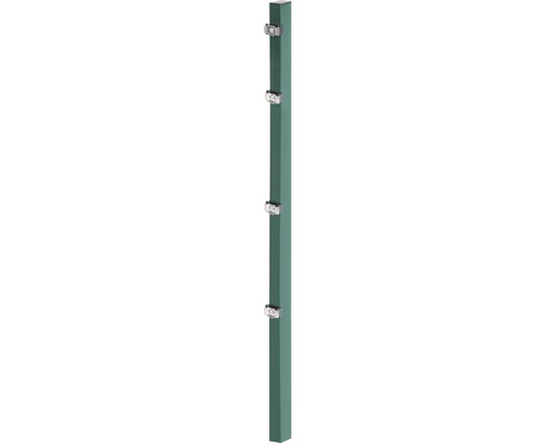 Poteaux de clôture ALBERTS avec pattes de serrage à sceller dans le béton 6 x 4 x 240 cm vert