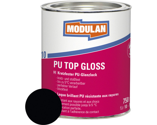 MODULAN 6110 PU Lack Top Gloss RAL 9005 noir profond 750 ml