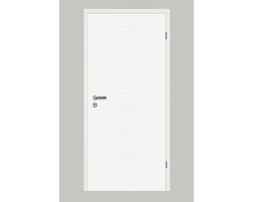 Porte intérieure Pertura Linum 04 blanc vernis 98.5x211.0 cm droite