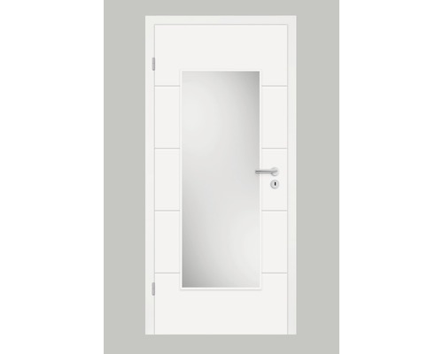 Porte intérieure Pertura Perla 05 blanc vernis 86.0x198.5 cm gauche LA-HD (sans vitrage)