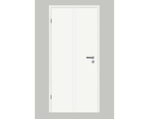 Porte intérieure Pertura Perla 11 blanc vernis 98.5x198.5 cm gauche