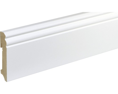 Plinthe FU094L MDF blanche apprêtée 19x93x2400 mm Plinthe blanche