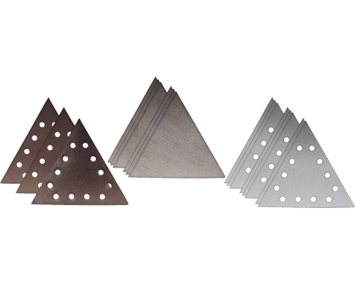 Ensemble de papier abrasif triangulaire pour les travaux de ponçage