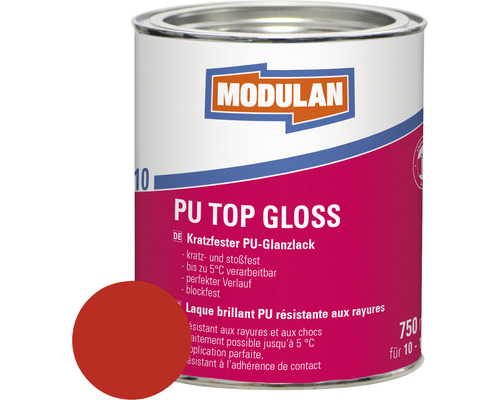 MODULAN 6110 PU Lack Top Gloss RAL 3000 feuerrot 750 ml