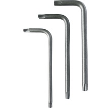 Drei Torx Winkelschraubendreher aus Stahl