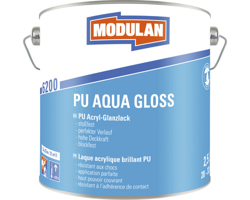 Modulan PU Aqua Gloss Acryl Glanzlack in einem Eimer