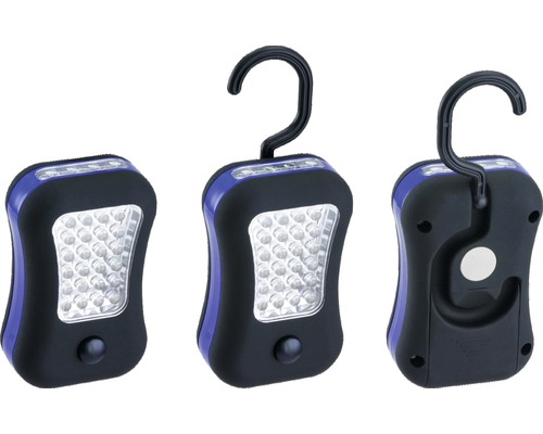 Lampe de poche à LED 24+4 LED noir et bleu