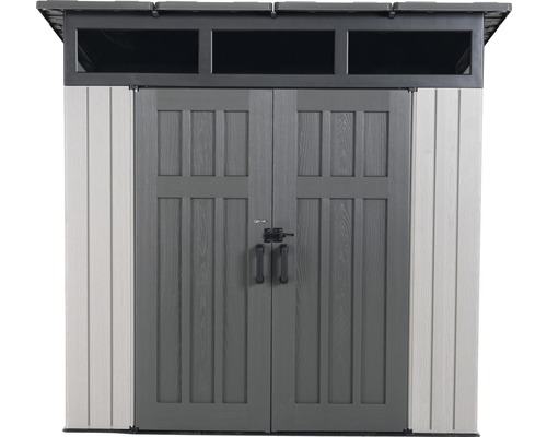 Abri de jardin avec double porte et lucarne