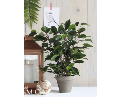 Plante artificielle décorative en pot, arrangement avec lanterne et décoration