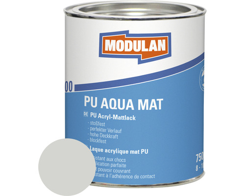 MODULAN 6200 PU Lack Aqua Matt RAL 7035 lichtgrau 750 ml