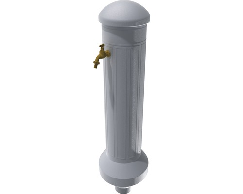 Pompe à eau sur colonne pour jardin, gris granite-0