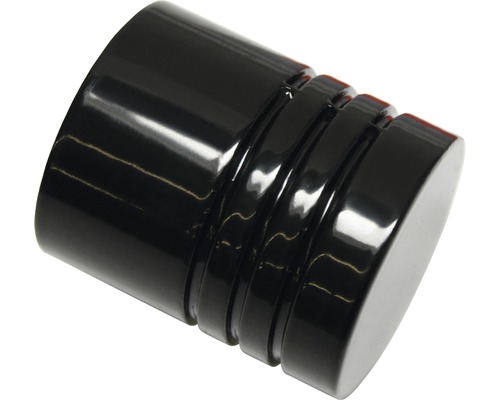 Embout Chicago cylindre noir Ø 20 mm 2 pièces