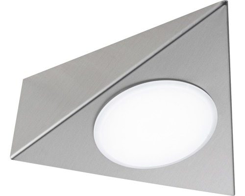 Dreieckige Innenleuchte aus Metall mit runder Lichtfläche