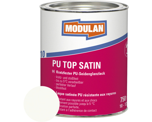 Laque MODULAN 6110 PU Top satin RAL 9016 blanc signalisation 750 ml