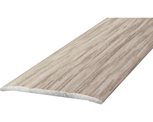 Barre de seuil à coller aluminium aspect bois gris 38x1000 mm