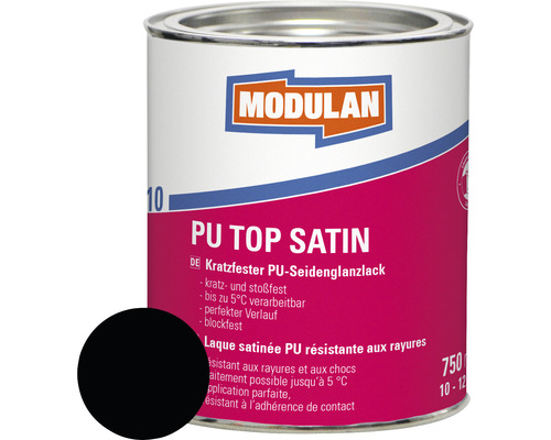 MODULAN 6110 PU Lack Top Satin RAL 9005 tiefschwarz 750 ml