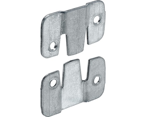 Universalverbinder 28x45 mm verzinkt, 20 St. Zwei Bilderhaken aus Metall zur Wandmontage