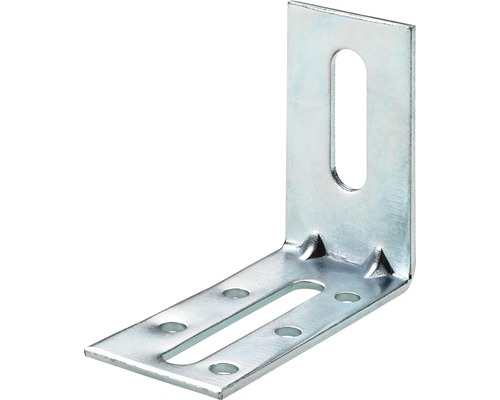 Équerre de réglage galvanisée 70x55x30 mm, 10 pièces Connecteur d''angle en métal avec trous de fixation