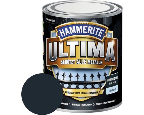 HAMMERITE Metallschutzlack Ultima anthrazitgrau glänzend 750 ml