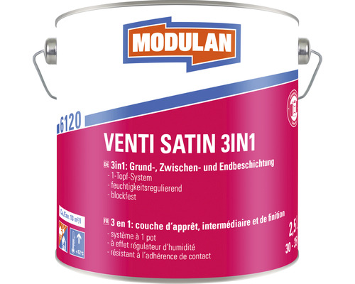 Pot de peinture avec Venti Satin 3en1 couche d''apprêt, intermédiaire et de finition