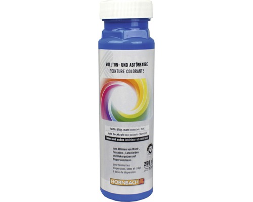 HORNBACH Voll- und Abtönfarbe blau 250 ml Abtönfarbe im Behälter mit 250 ml Inhalt