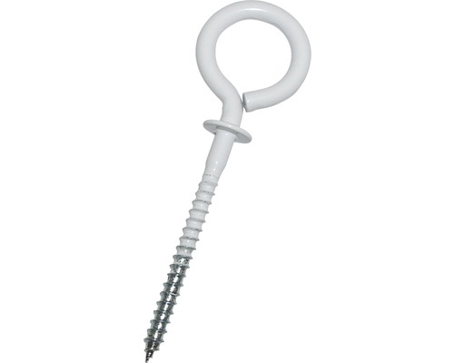 Ringschraube mit Beffe weiss 3,5x51 mm 100 Stück Ösenschraube mit Schraubgewinde