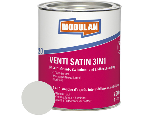 MODULAN 6120 Venti Lack Satin 3en1 RAL 7035 gris clair 750 ml