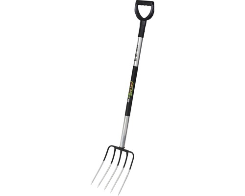 Mistgabel for_q, Griff D-Form Gartengabel mit D-Griff und vier Zinken