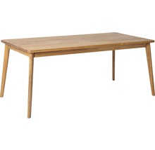 Table de jardin rectangulaire en bois avec quatre pieds