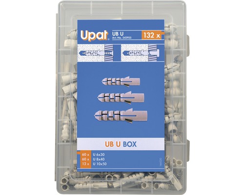 Boîte d'assortiment de chevilles à expansion Upat UB U BOX 132 pces