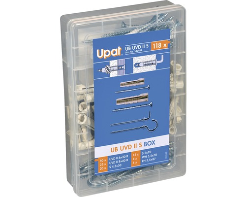 Boîte d'assortiment de chevilles à expansion Upat UB UVD II S BOX