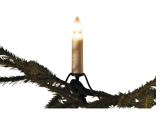 Bougie de sapin de Noël avec pince sur branche de sapin