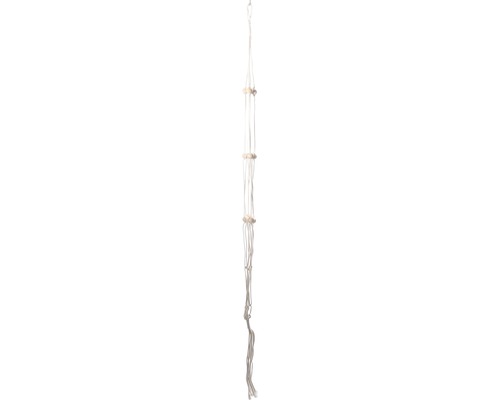 Filet en macramé «boule» L 120 cm coton blanc