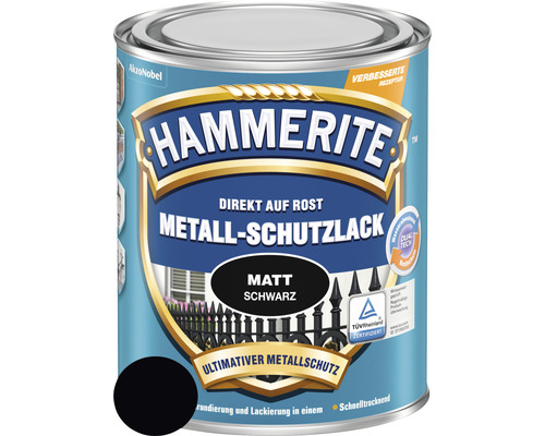 Peinture antirouille & peinture métal HAMMERITE mate noir 750 ml