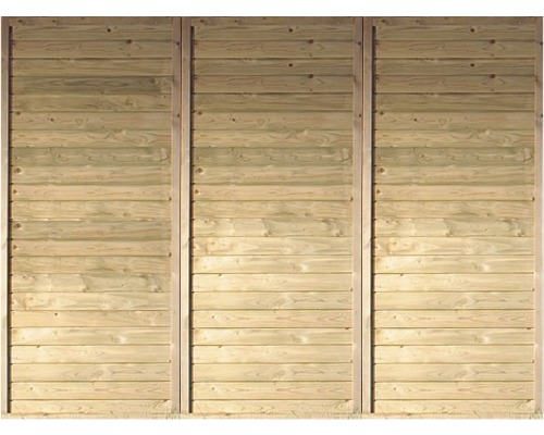 Paroi arrière Karibu pour carport individuel, 250x200 cm, imprégné en autoclave Clôture en bois composée de planches horizontales