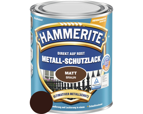 Peinture antirouille & peinture métal HAMMERITE mate brun 750 ml